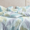 Light blue bed sheet